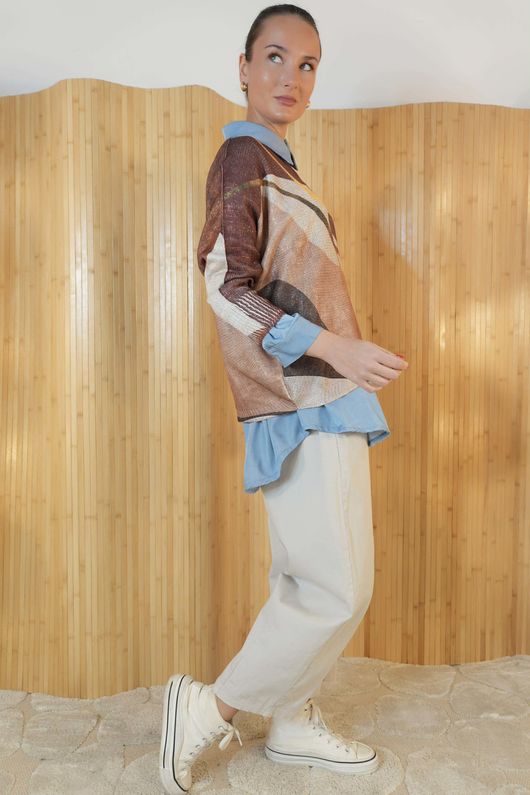 Raven Relaxed Knit Top Riley Copper